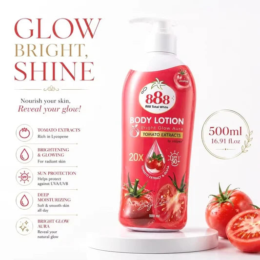 888 Total White Body Lotion with Tomato Extract 500ml