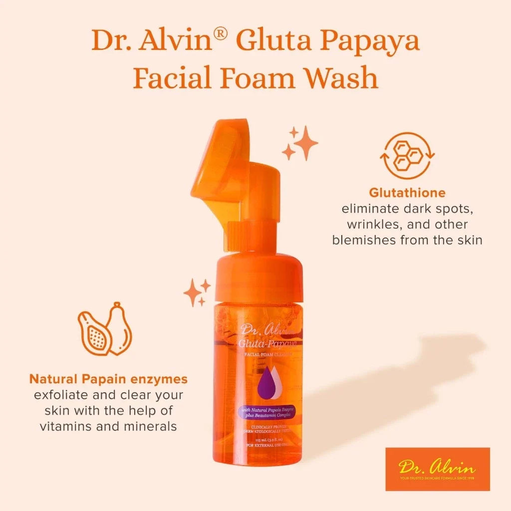 Dr Alvin - Gluta Papaya Facial Foam Cleanser 115ml