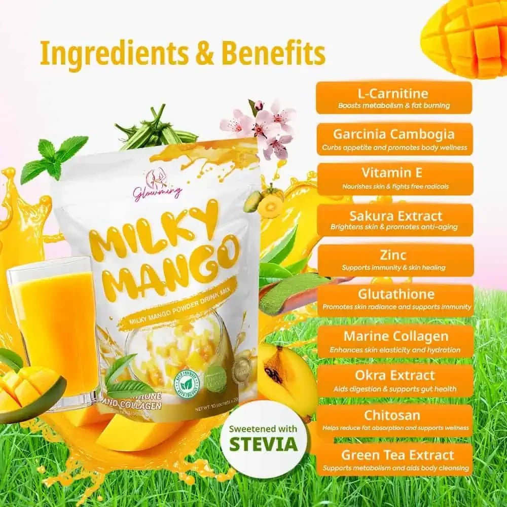 Glowming Shape Milky Mango Drink - 10 Sachets