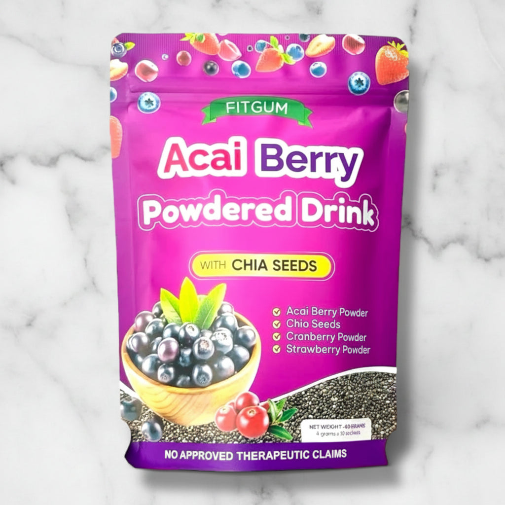 Fitgum Powdered Drink with Chia Seeds - 10 Servings