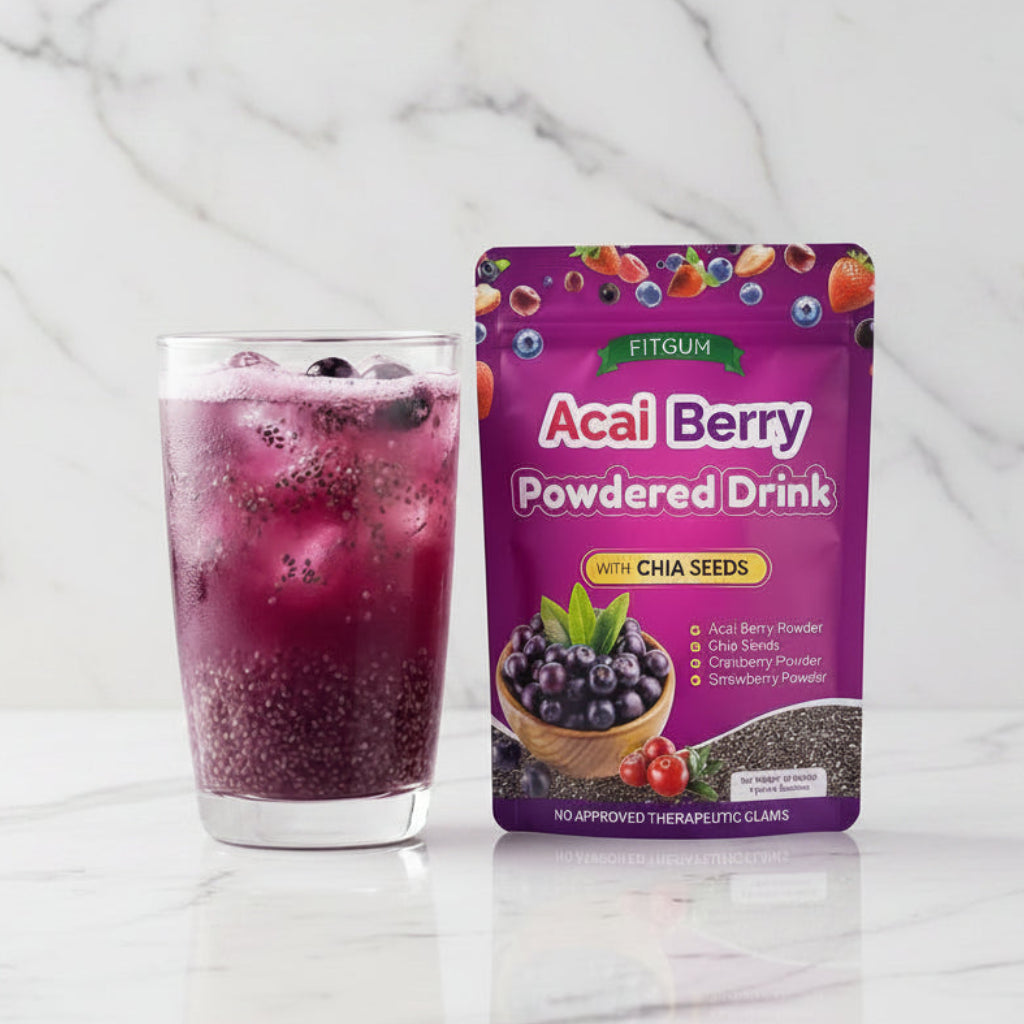 Fitgum Powdered Drink with Chia Seeds - 10 Servings
