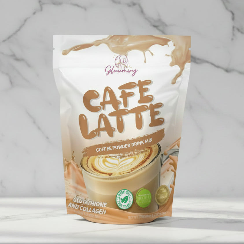 Glowming Cafe Latte Powder Drink Mix - 10 Servings