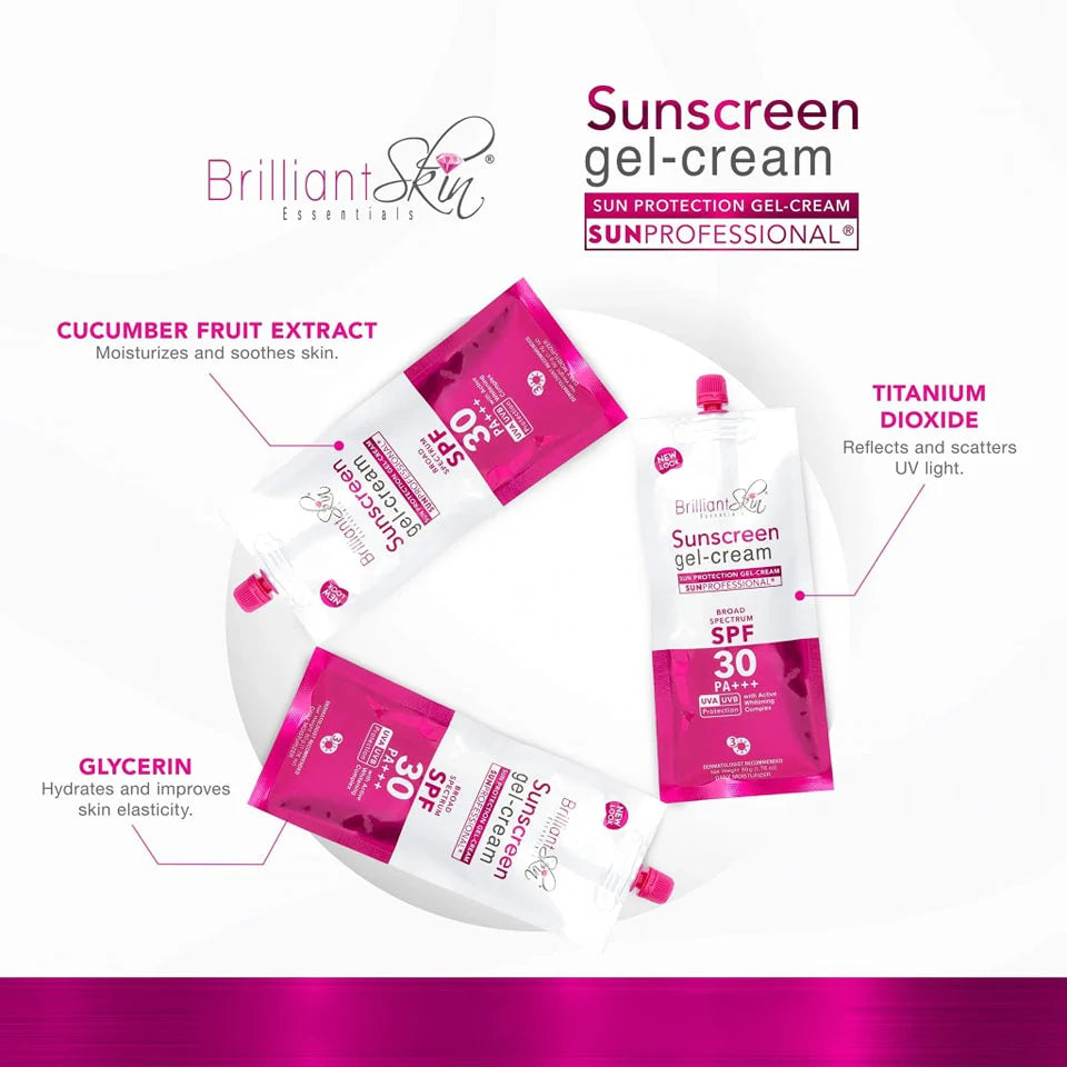 Brilliant Sunscreen Gel Cream 50g with SPF 30