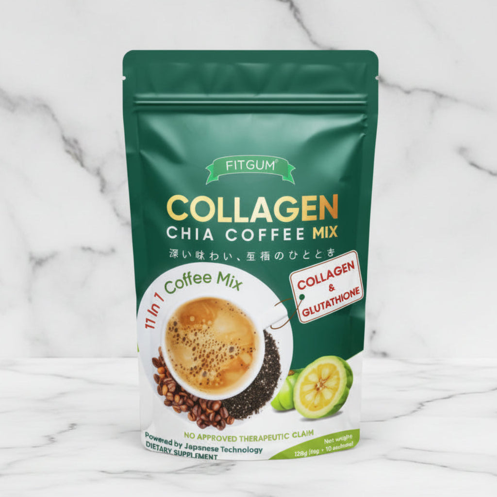 Fitgum Collagen Chia Coffee Mix - 10 Servings
