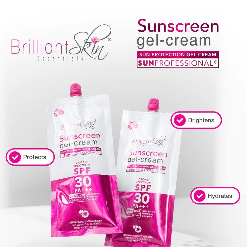 Brilliant Sunscreen Gel Cream 50g with SPF 30